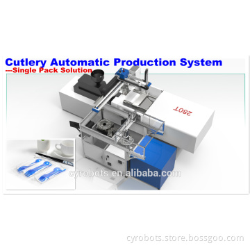 Cutlery Automation Line with robot arm servo motor single pack for injection molding machine